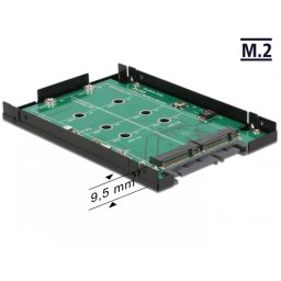 Convertor SATA 22 Pini la 2 x M.2 NGFF cu RAID, frame 2.5", Delock 62590