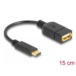 Adaptor USB tip C la USB 2.0-A T-M 15cm, Delock 65579