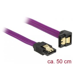 Cablu SATA III 6 Gb/s 50cm drept/unghi Premium, Delock 83696