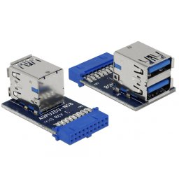 USB 3.0 Pin Header la 2 x USB 3.0 M-M, Delock 41865