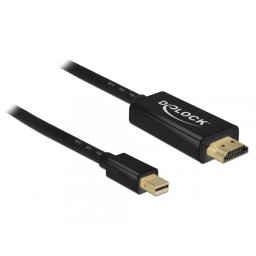 Cablu mini Displayport la HDMI Full HD T-T 2m Negru, Delock 83699