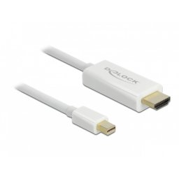 Cablu mini Displayport la HDMI Full HD T-T 3m Alb, Delock 83708
