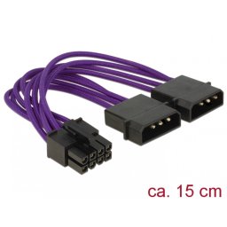 Cablu de alimentare 8 pini EPS la 2 x Molex, Delock 83703