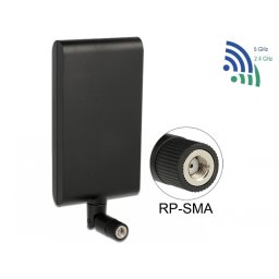 Antena WLAN 802.11 ac/a/h/b/g/n RP-SMA 7,5 ~ 10 dBi Directional With Flexible Joint, Delock 88904