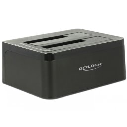 Dual Docking Station SATA HDD/SSD la USB 3.0, Functie de Clona, Delock 62661