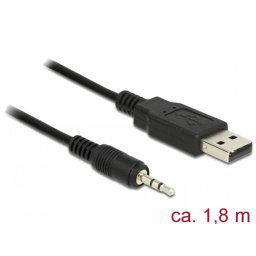 Cablu USB TTL la jack 2.5 mm 3 pini stereo T-T 1.8 m (3.3 V ), Delock 83789