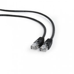 Cablu retea UTP Cat.5e 0.25m Negru, Gembird PP12-0.25M/BK