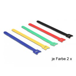 Curele pentru prindere cabluri colorate 240 x 12 mm 10buc, Delock 18636
