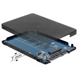 Adaptor SATA 22 pini la M.2 NGFF + rack extern 2.5", Delock 62688