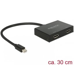 Multiplicator mini Displayport la 2 x Displayport 4K30Hz, Delock 87695*