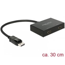 Multiplicator Displayport la 2 x HDMI 4k, Delock 87666