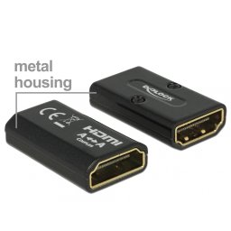 Adaptor HDMI M-M carcasa metalica 4K, Delock 65659
