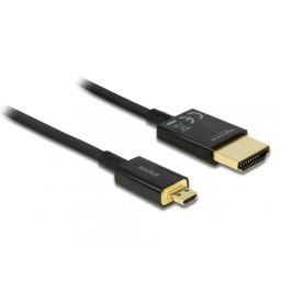 Cablu HDMI la micro HDMI-D T-T 3D 4K 4.5m Activ Slim Premium, Delock 84785