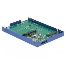 Adaptor micro USB-B 3.1 la M.2 SSD key B / mSATA cu rack extern 2.5", Delock 62731