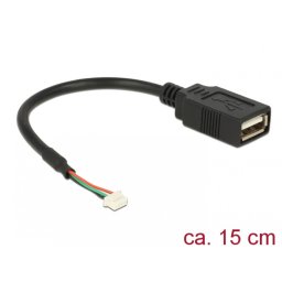 Cablu USB 2.0 pin header 4 pini la USB 2.0-A M-M pentru Intel NUC 15cm, Delock 84834