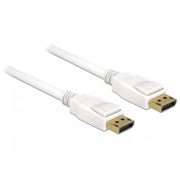 Cablu Displayport 1.2 4K T-T 5m Alb, Delock 84879