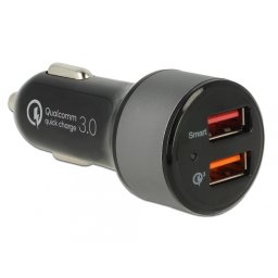 Incarcator auto cu 2 x USB Qualcomm® Quick/Fast Charge 3.0 (incarcare rapida), Navilock 62739