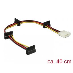 Cablu de alimentare Molex la 4 x SATA 15 pini 40cm, Delock 60142