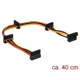 Cablu de alimentare SATA la 4 x SATA 15 pini 40cm, Delock 60141