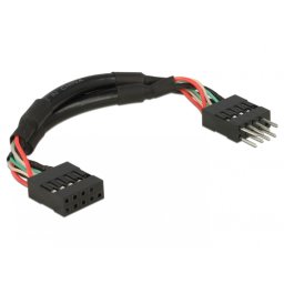 Cablu prelungitor pin header USB 2.0 10 pini T-M 10cm, Delock 83872