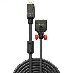 Cablu Displayport la VGA T-T Negru 1m, Lindy L41941