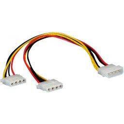 Cablu de alimentare Molex la 2 x Molex 0.3m, Roline 11.03.1005