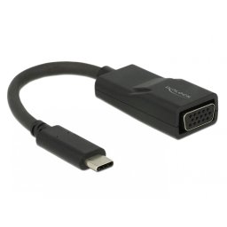 Adaptor USB tip C la VGA (DP Alt Mode) T-M Negru, Delock 62796*