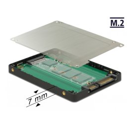 Adaptor 2.5" SATA 22 pini la M.2 cu rack extern, Delock 62792*