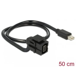 Modul Keystone mini Displayport M-T 110 grade cu cablu, Delock 86374