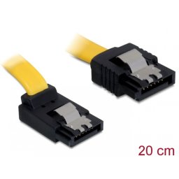 Cablu SATA II 3 Gb/s 20cm drept/jos galben, Delock 82470