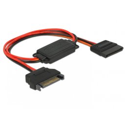 Cablu de alimentare conversie voltaj SATA 15 pini 5V la SATA 15 pini 3.3V + 5V T-M, Delock 62874*