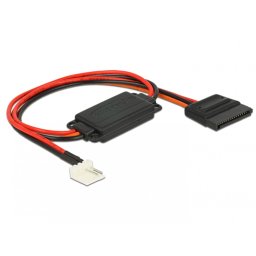 Cablu de alimentare conversie voltaj Floppy 4 pini 5V la SATA 15 pini 3.3V + 5V T-M, Delock 62906*