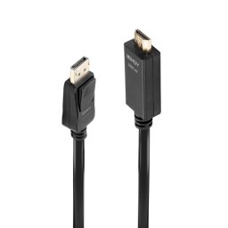 Cablu Displayport la HDMI 4K30Hz 5m T-T Negru, Lindy L36924