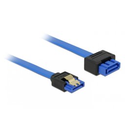 Cablu prelungitor SATA III 6 Gb/s T-M bleu latchtype 50cm, Delock 84973