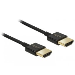 Cablu HDMI v2.0 3D 4K T-T 0.25m Slim Premium, Delock 85117