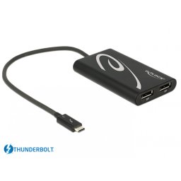 Adaptor Thunderbolt 3 (USB-C) la 2 x Displayport T-M 4K 60Hz, Delock 62708