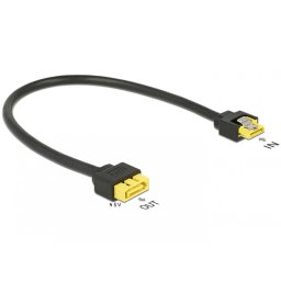 Cablu SATA 6 Gb/s 7 pini la conector de alimentare SATA 8 pini 0.3m, Delock 84946