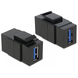Modul Keystone USB 3.0-A M-M Negru, Delock 86369