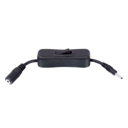 Cablu prelungitor alimentare DC 0.70mm x 2.5mm 0.15m cu buton ON/OFF, Lindy L70210*