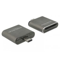Cititor de carduri USB-C la SDHC / SDXC UHS-II / MMC, Delock 91498