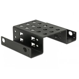 Kit de montare 2 x 2.5" HDD in bay 5.25" Negru metal, Delock 18270