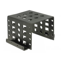 Kit de montare 4 x 2.5" HDD in bay 3.5" negru metal, Delock 18271