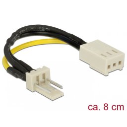 Cablu de alimentare ventilator 3 pini T-M Reduction of rotation speed, Delock 83656