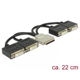 Adaptor VHDCI-68 pini la 4 x DVI 24+1 pini T-M 22cm, Delock 65649*