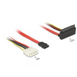 Cablu SATA 6 Gb/s 7 pini + alimentare Molex la SATA 22 pini 30cm, Delock 85514