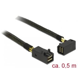 Cablu Mini SAS HD SFF-8643 la Mini SAS HD SFF-8643 unghi 0.5m, Delock 83621