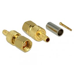 Conector SMC plug for crimping RG-179 / RG-187, Delock 65858