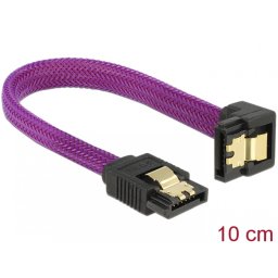 Cablu SATA III 6 Gb/s 10cm drept/unghi Premium, Delock 83693