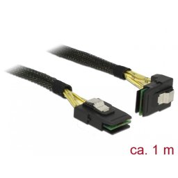 Cablu Mini SAS SFF-8087 la Mini SAS SFF-8087 unghi 90 grade 1m, Delock 83642