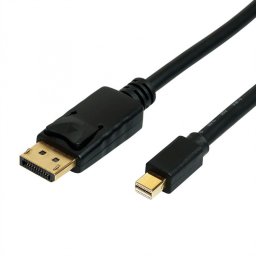 Cablu Mini Displayport la Displayport v1.4 8K60Hz/4K120Hz T-T 2m negru, Roline 11.04.5815